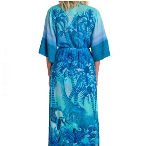 KIMONO MUSSOLA DI VISCOSA PALM PARADISE PIN UP STARS