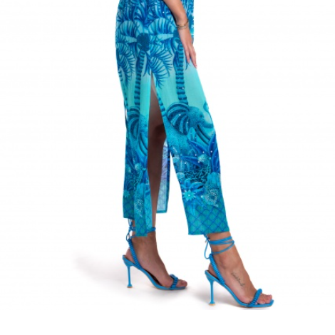 KIMONO MUSSOLA DI VISCOSA PALM PARADISE PIN UP STARS