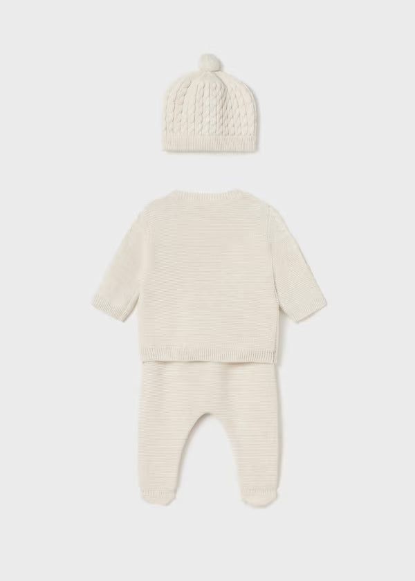 Completo Mayoral 3 pezzi tricot Better Cotton neonato/a