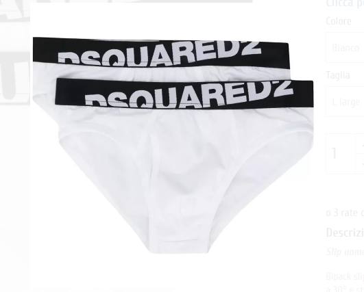 Slip uomo twinpack x2 Dsquared2
