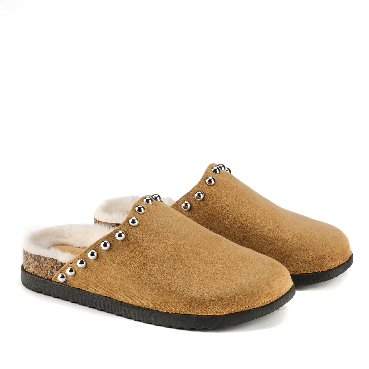 Sabot con borchie ocra Emanuela Biffoli