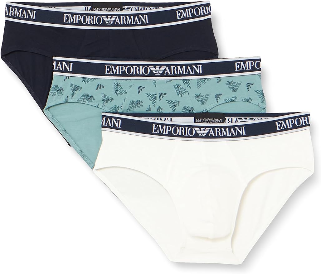 Pacco da 3 slip Emporio Armani verde acqua Riccio Home