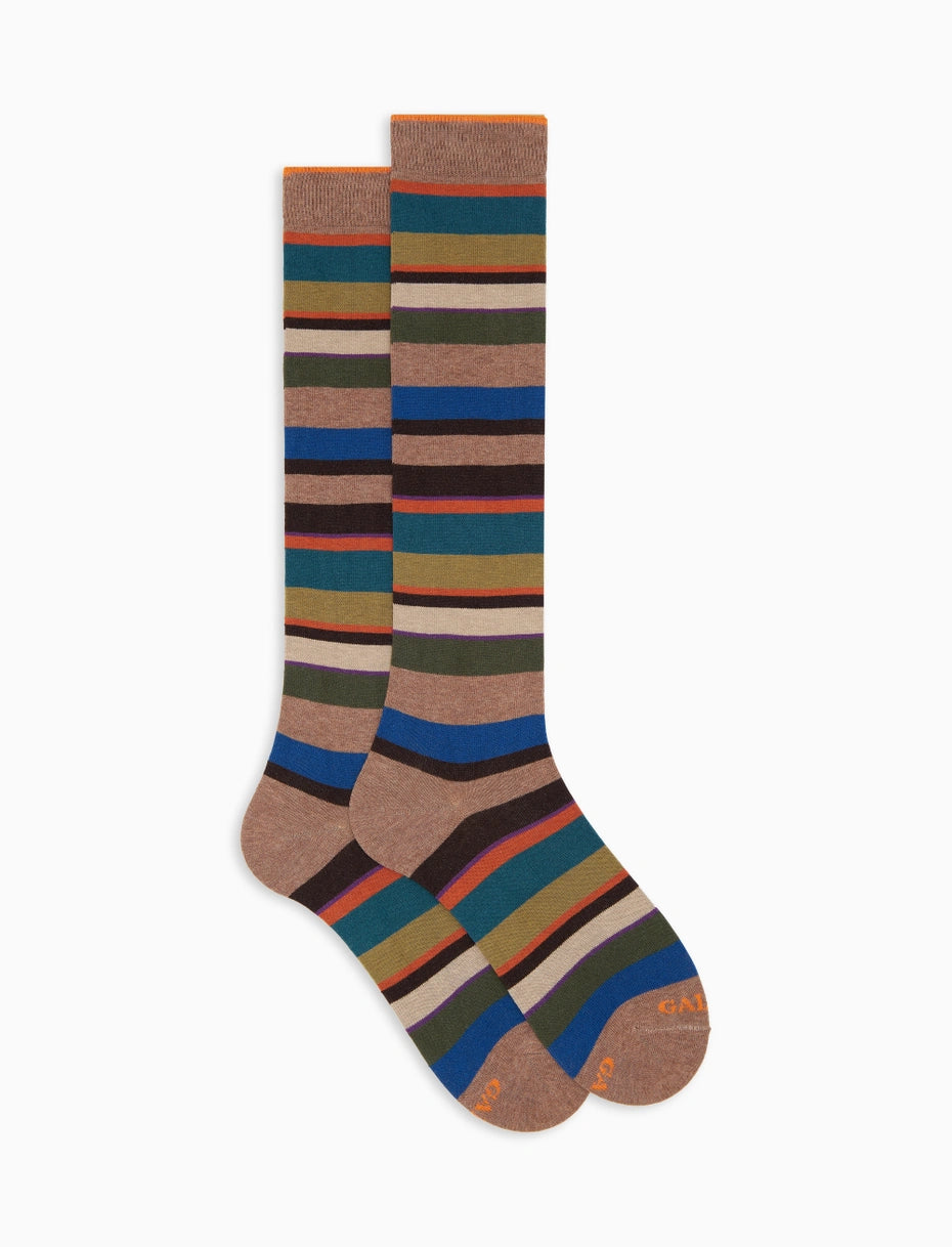 Calze lunghe righe multicolor Gallo