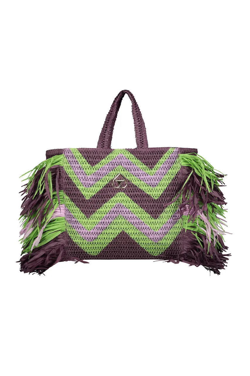 Borsa Mare con Frange Colorate Miss Bikini