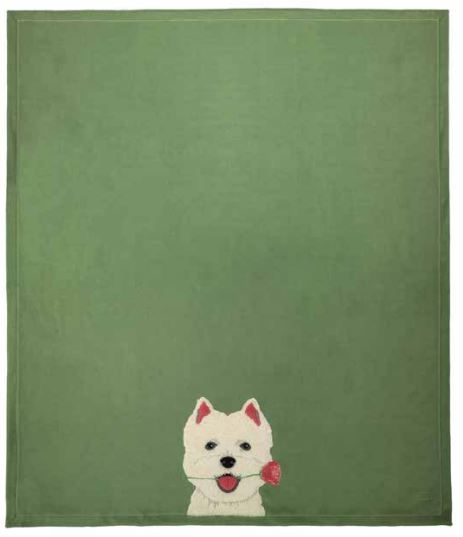 Plaid Maryplaid con fantasia cane