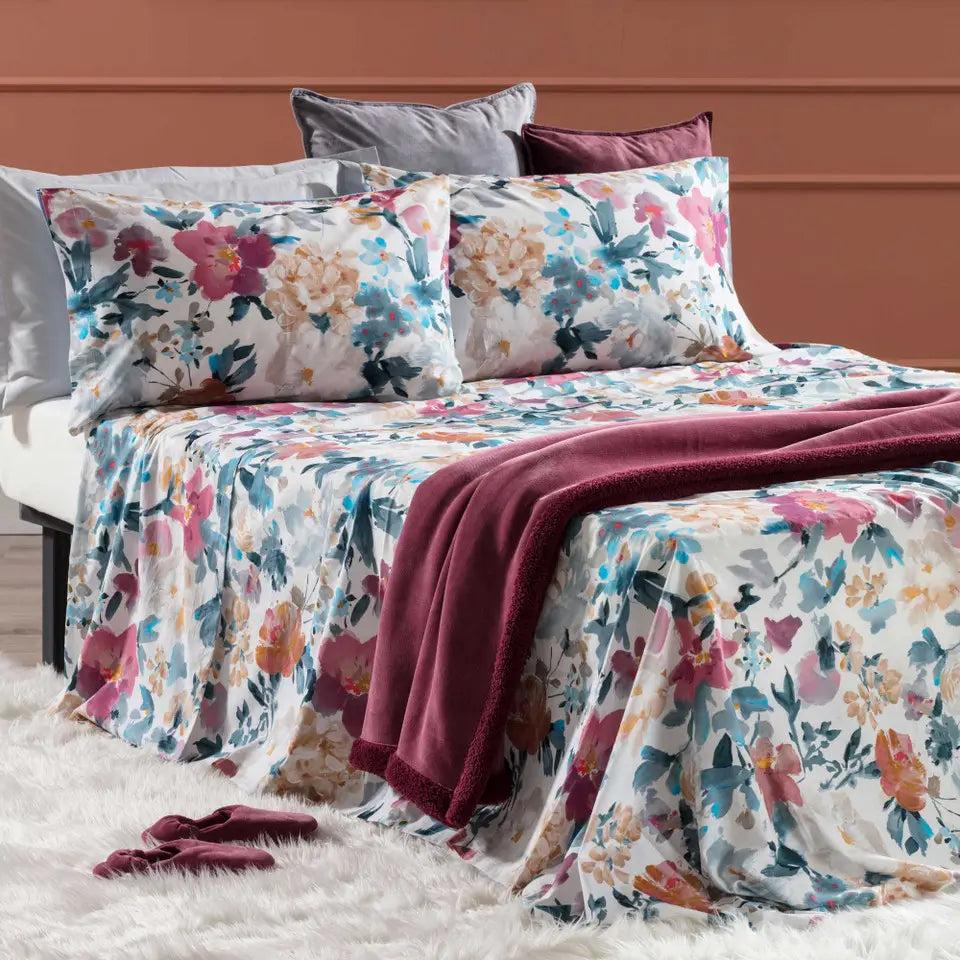Completo Letto Matrimoniale In Percalle Lavinia Riviera