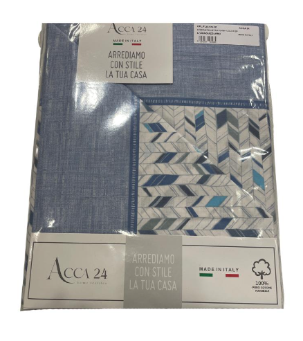 COMPLETO LENZUOLA LIVIGNO AMBROSIANA 100% COTONE – ACCA24