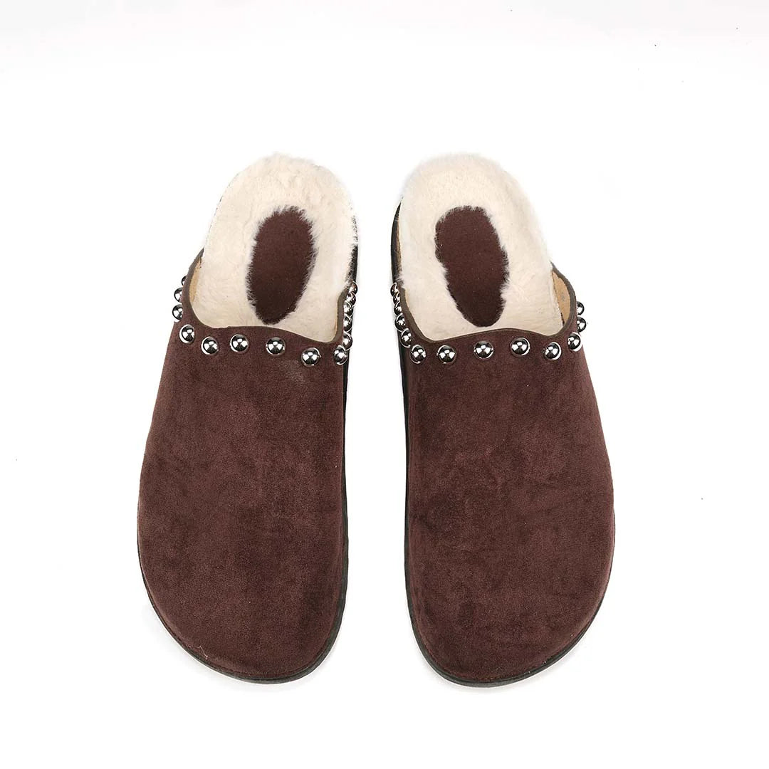 Sabot con borchie marrone Emanuela Biffoli