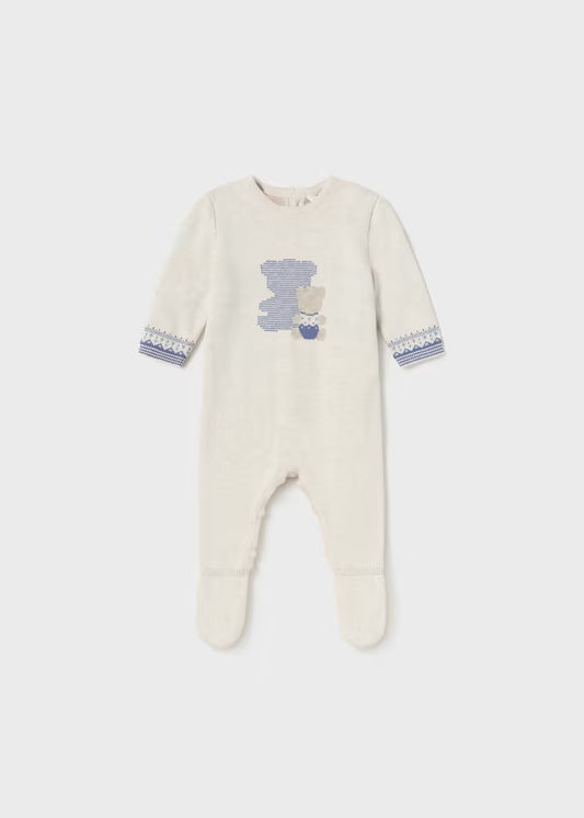 Pagliaccetto Mayoral tricot Better Cotton neonato