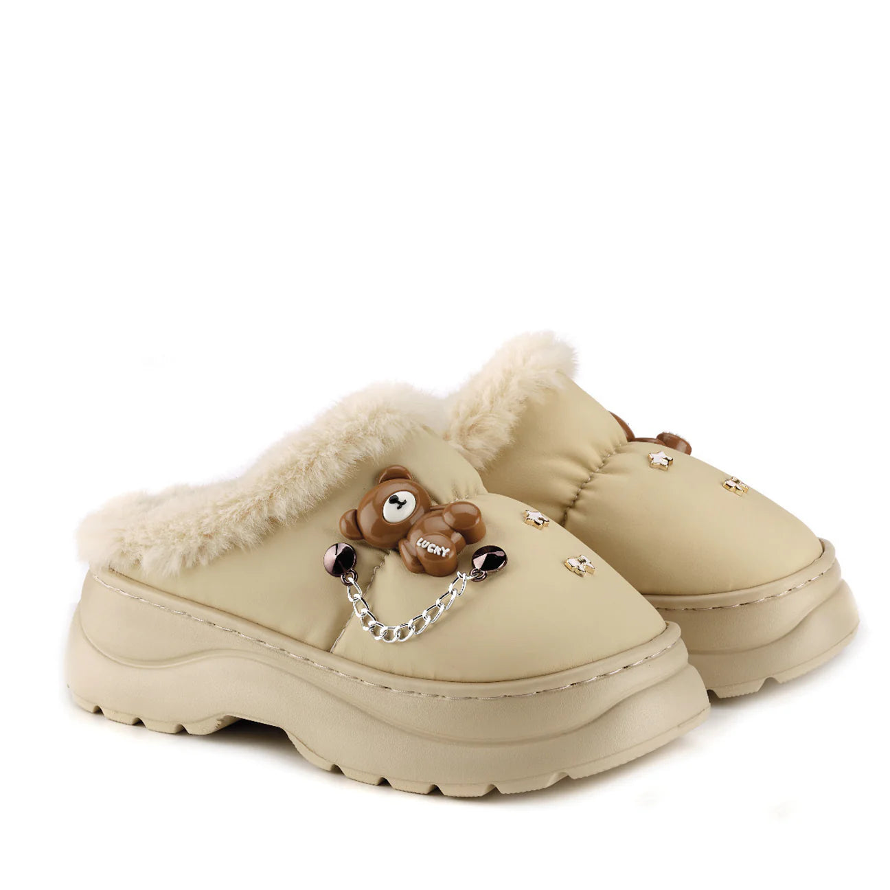 Pantofole Imbottite Con Applicazioni Emanuela Biffoli