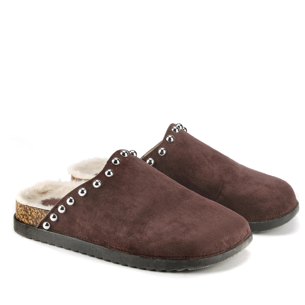 Sabot con borchie marrone Emanuela Biffoli