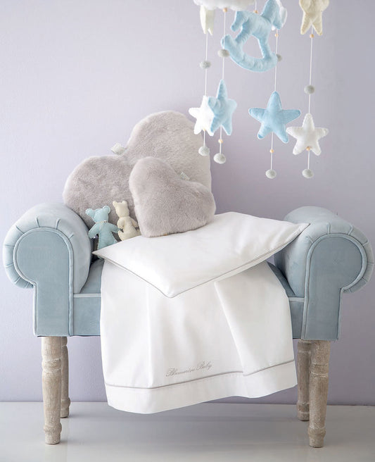 Completo Lenzuola Culla Baby Blu Blumarine Baby