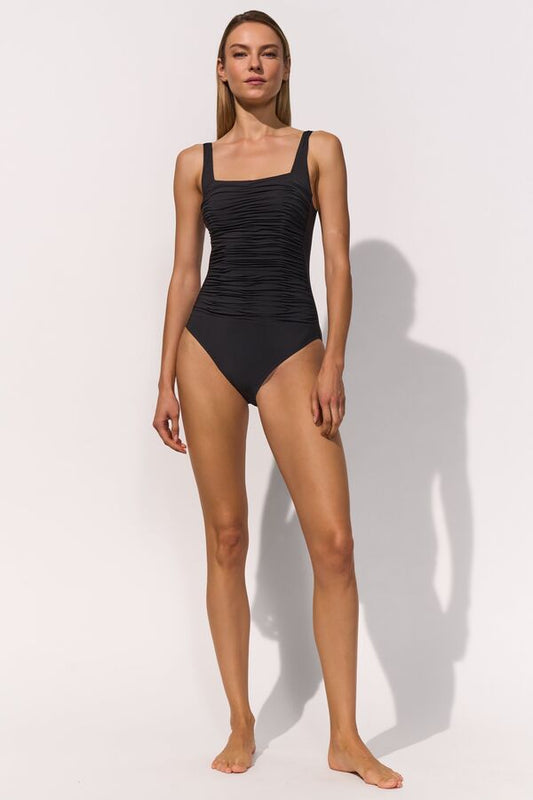 Costume intero Maryan Mehlhorn scollo quadrato arricciato
