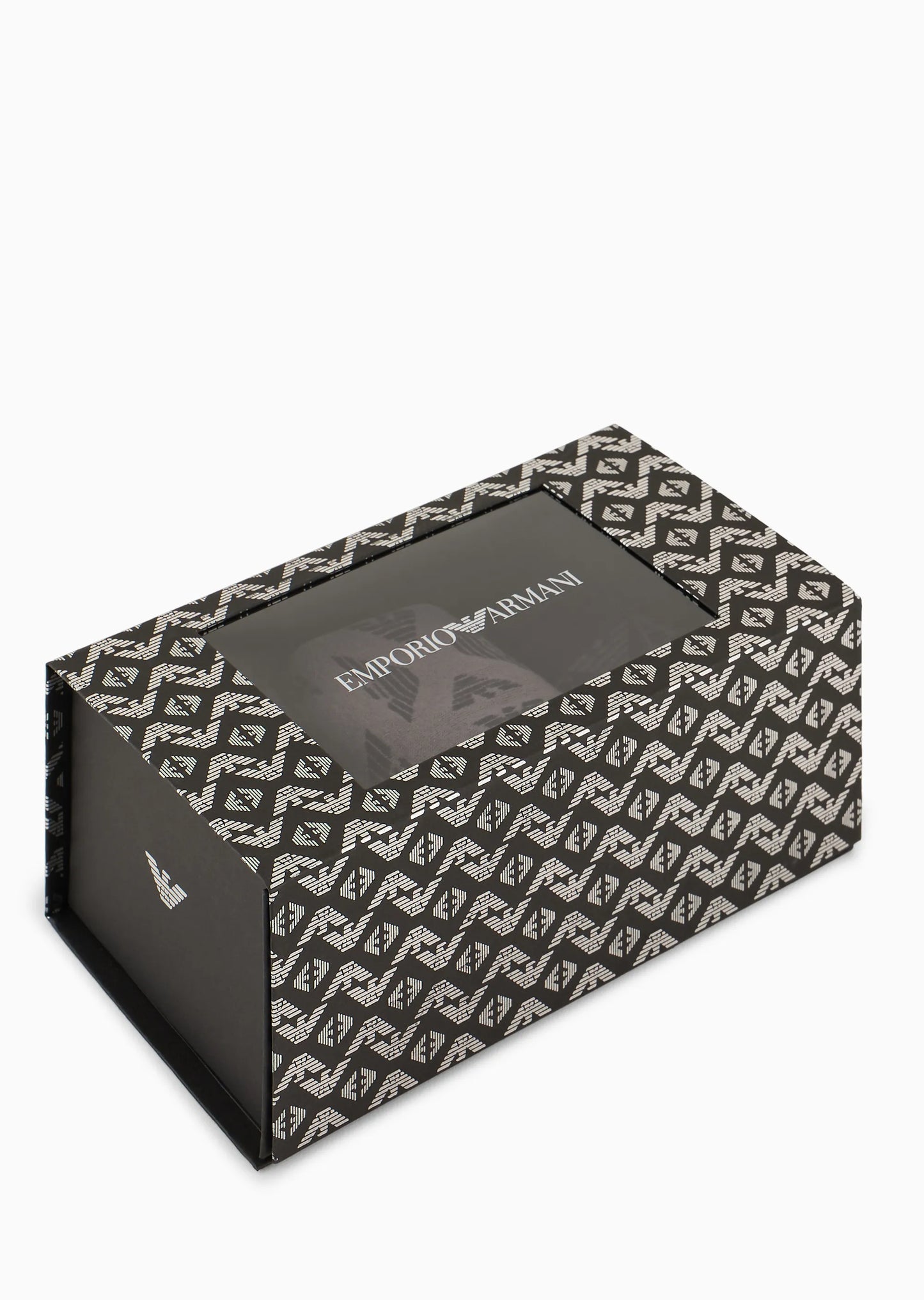 Confezione Emporio Armani da 3 calze regalo con logo jacquard
