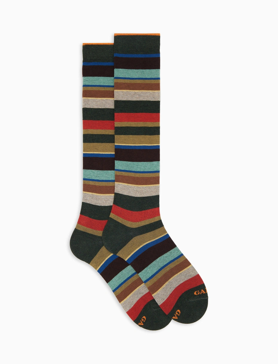 Calze lunghe righe multicolor Gallo