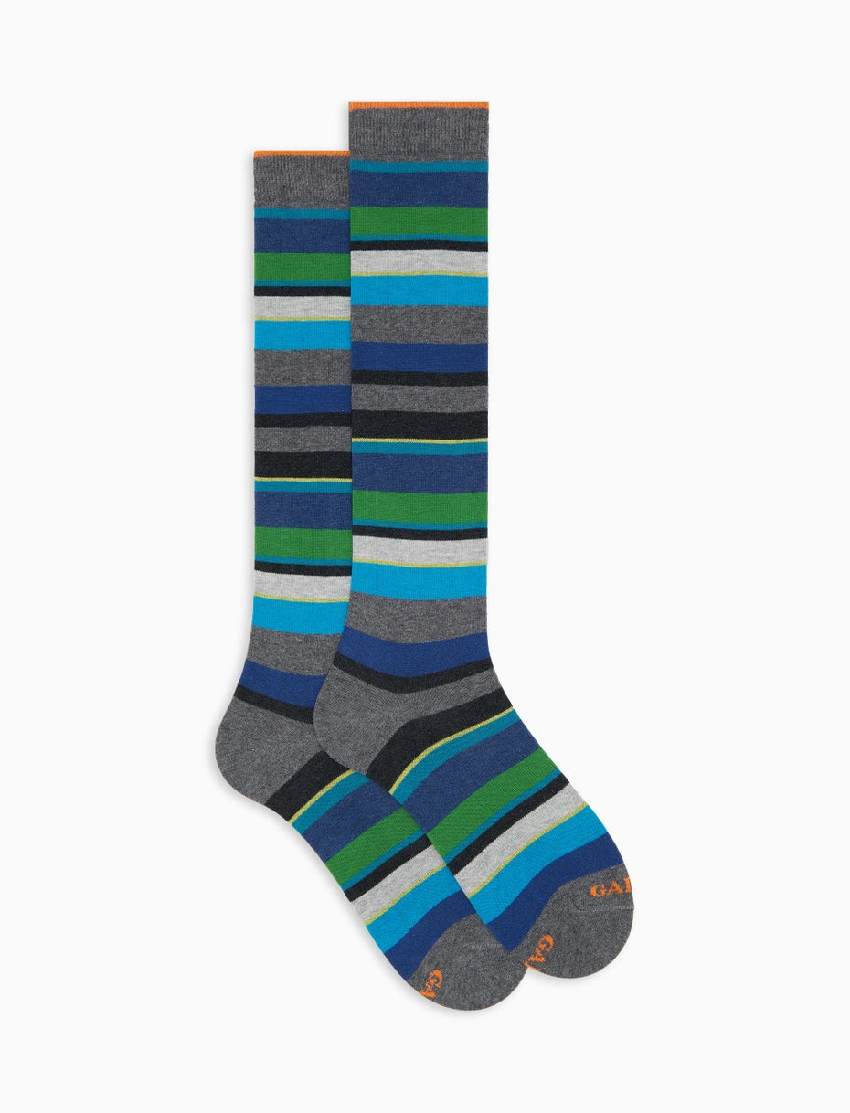 Calze lunghe righe multicolor Gallo