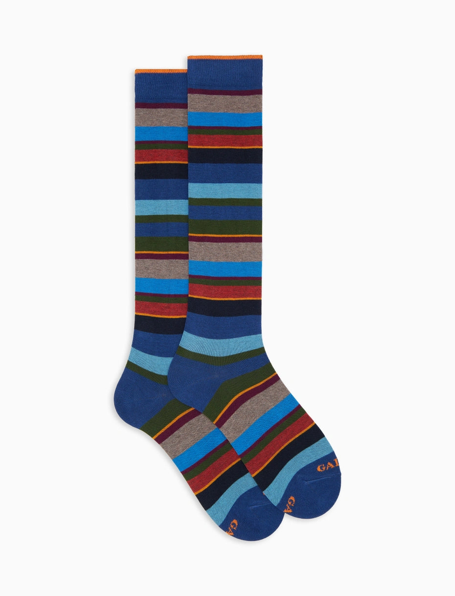 Calze lunghe righe multicolor Gallo