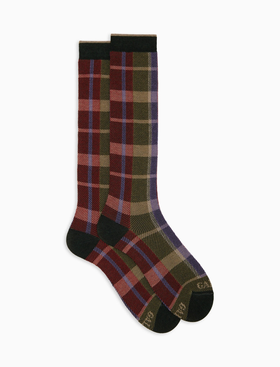 Calze lunghe fantasia tartan Gallo