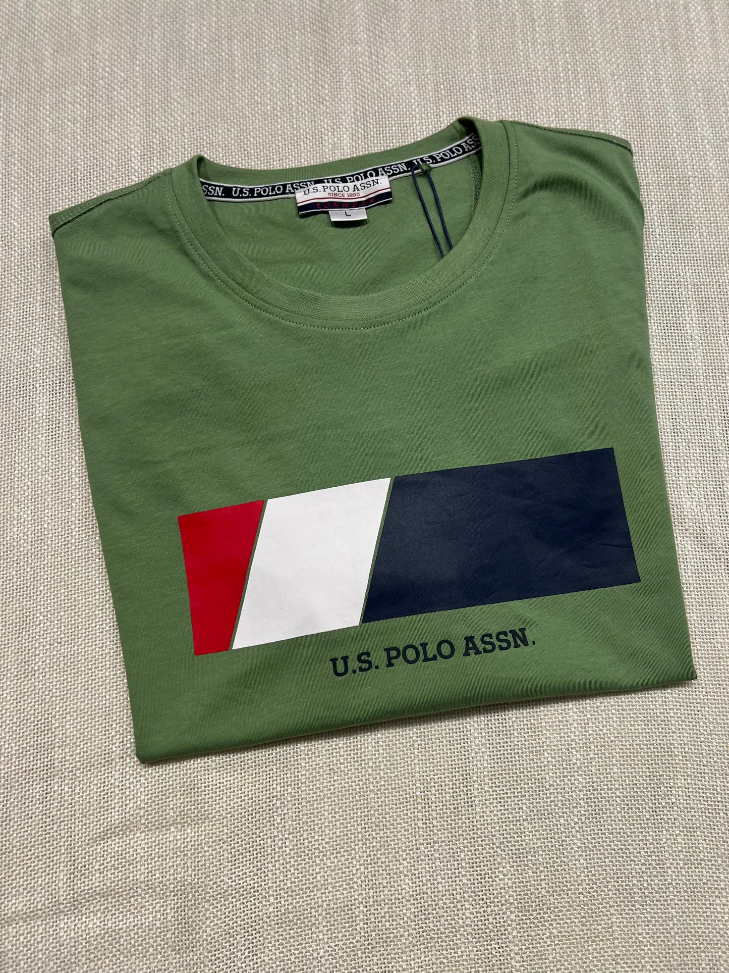 T-shirt Us Polo Assn con bandiera
