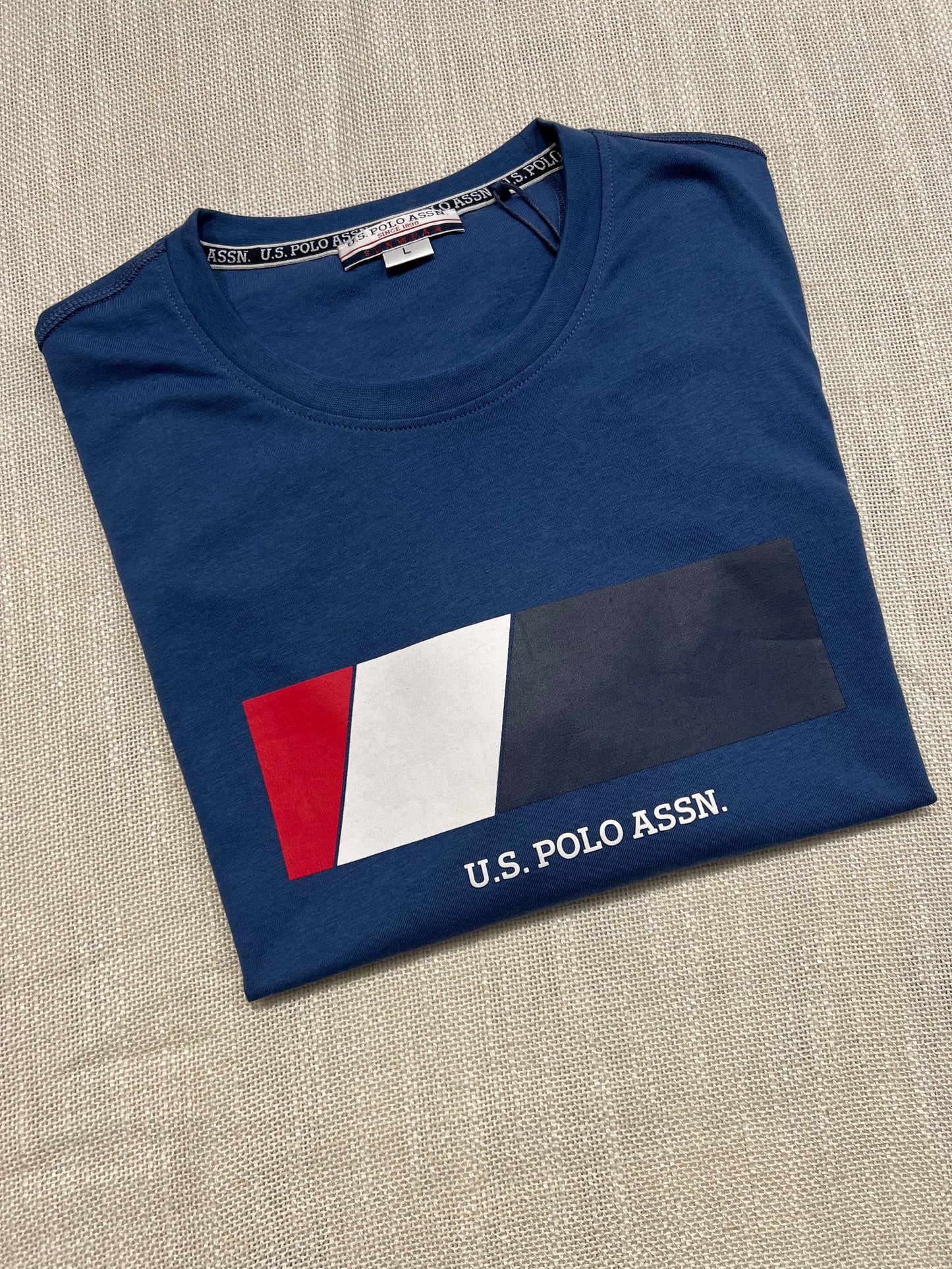 T-shirt Us Polo Assn con bandiera