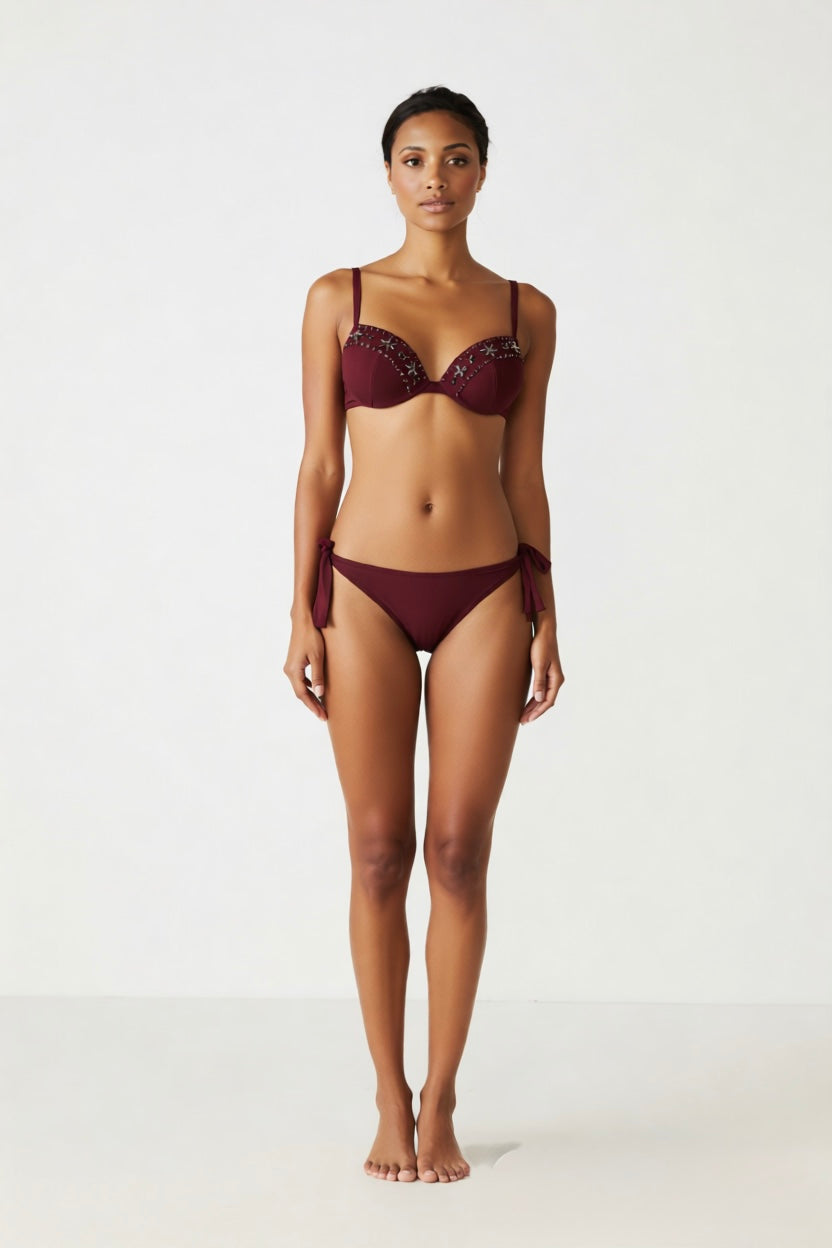 Bikini Push-up con strass Bordeaux Twinset
