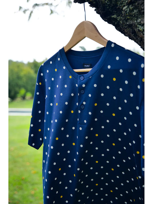 Pigiama corto in leggerissimo jersey 100% cotone, fantasia "tennis" Julipet