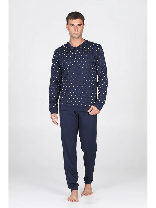 Pigiama in leggerissimo jersey 100% cotone con polsini, fantasia "tennis" Julipet