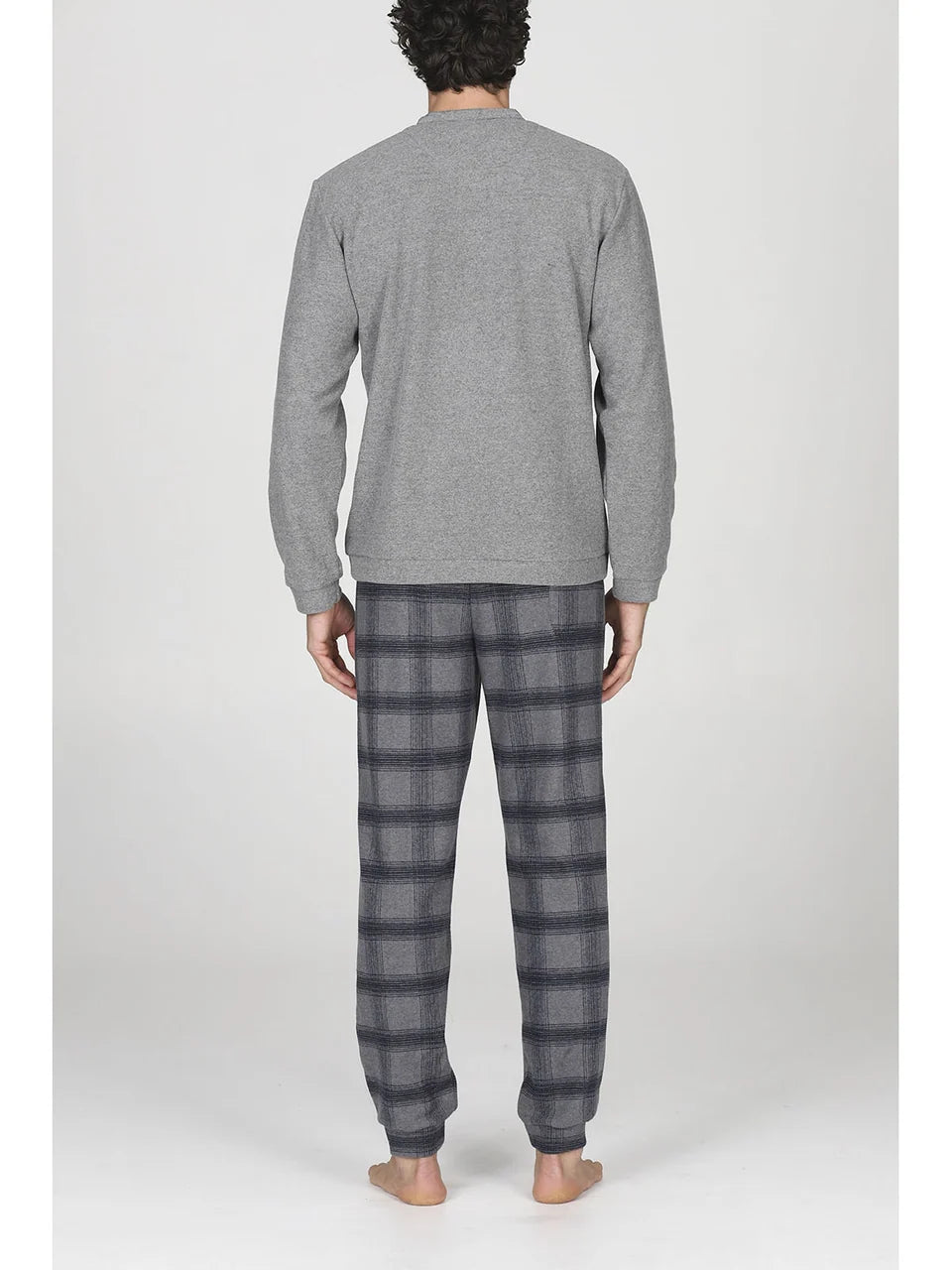 Pigiama serafino uomo Vibo Julipet  in caldo punto milano jacquard