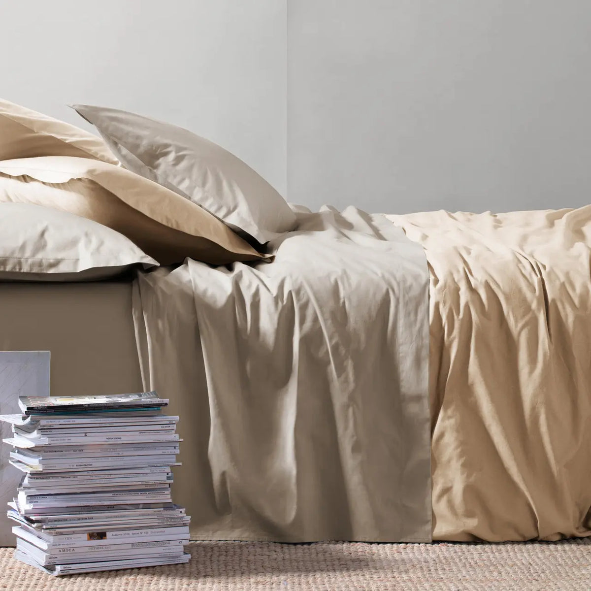 Completo Letto Matrimoniale Riviera Paint in Madapolam di Cotone