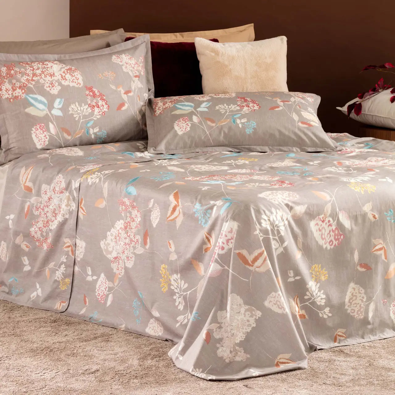 Completo Matrimoniale Lenzuolo Copriletto Ikebana Riviera