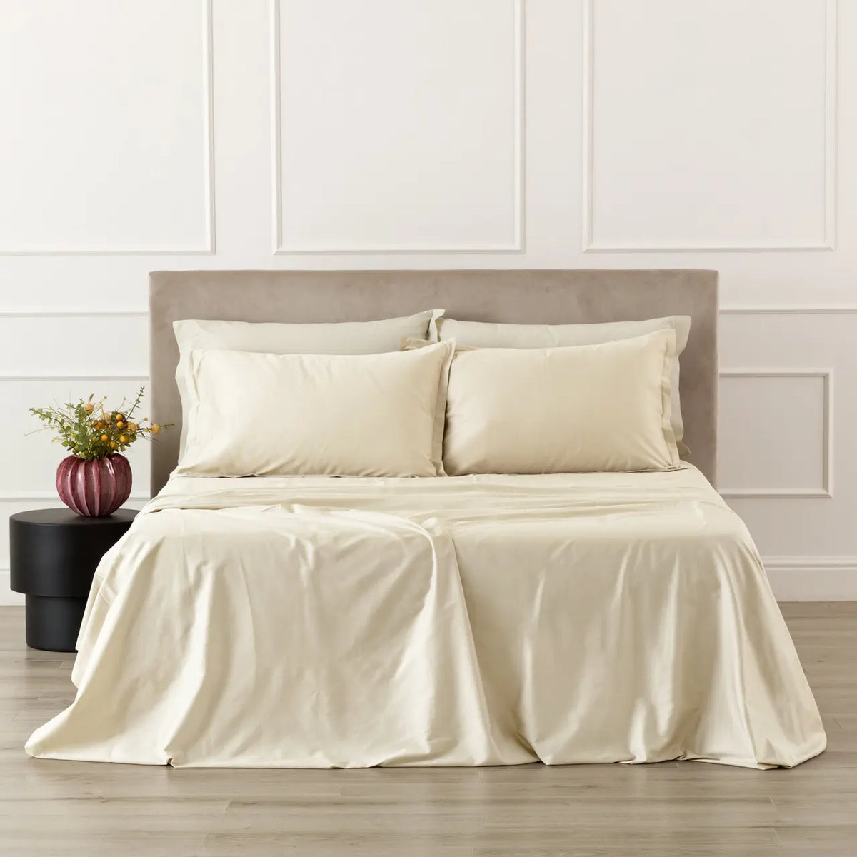 Completo Letto matrimoniale Riviera In Raso 210 fili Incanto