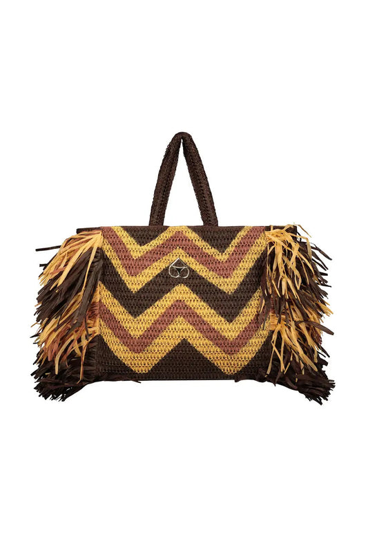 Borsa Mare con Frange Colorate Miss Bikini