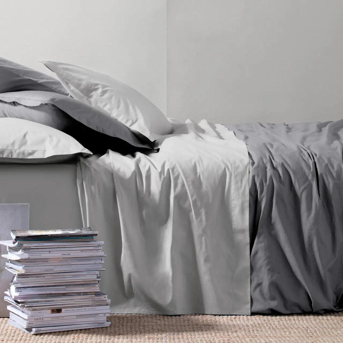 Completo Letto Matrimoniale Riviera Paint in Madapolam di Cotone