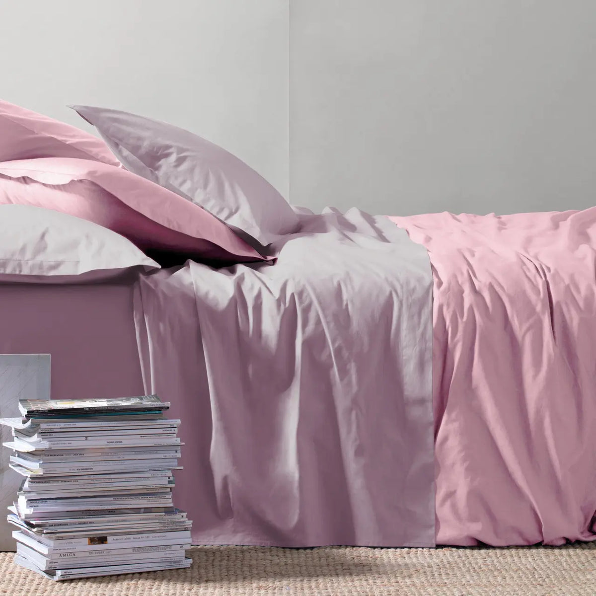 Completo Letto Matrimoniale Riviera Paint in Madapolam di Cotone
