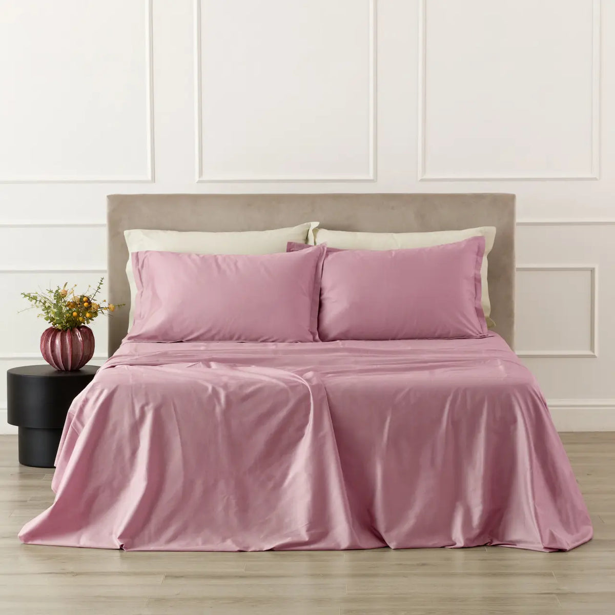 Completo Letto matrimoniale Riviera In Raso 210 fili Incanto