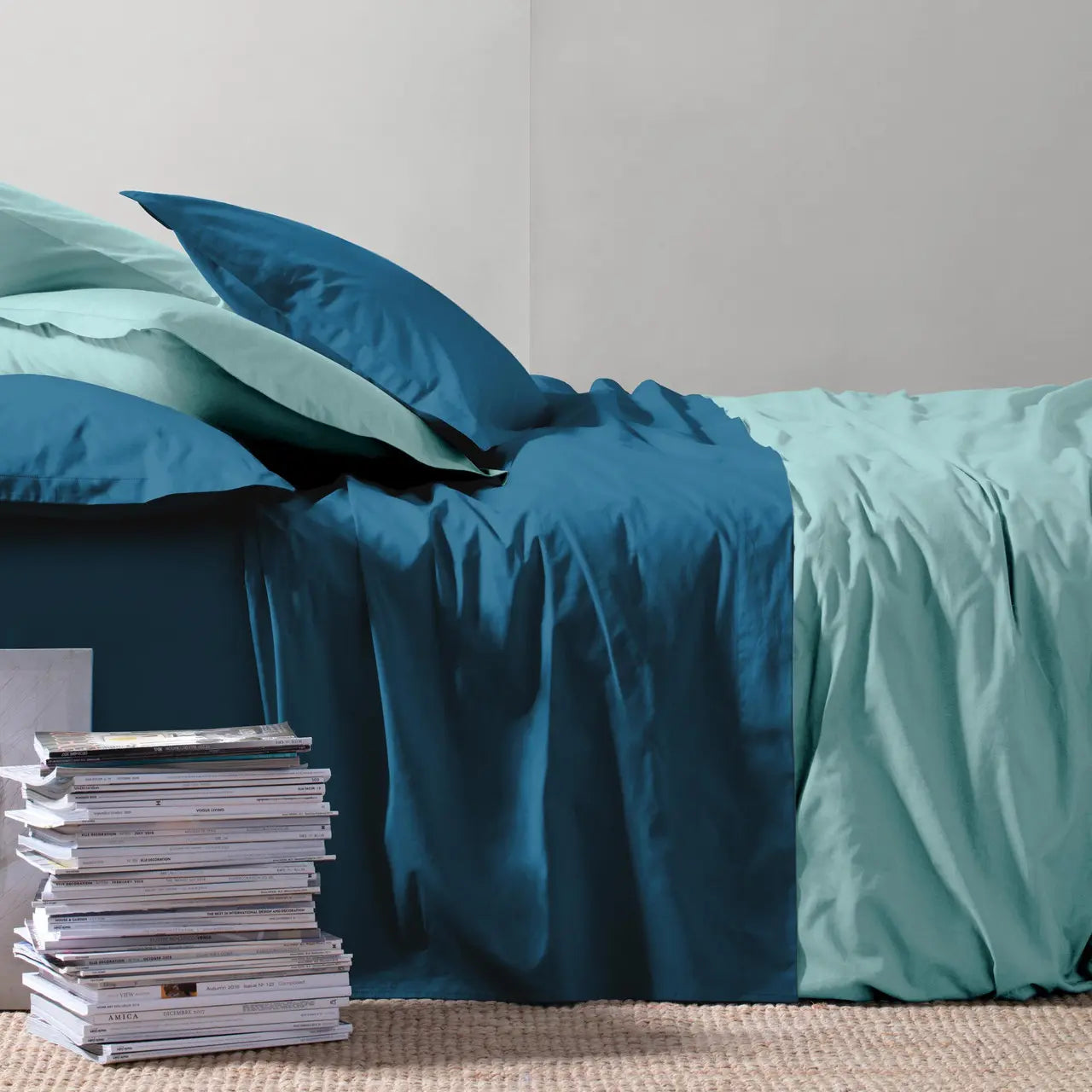 Completo Letto Riviera Paint in Madapolam di Cotone