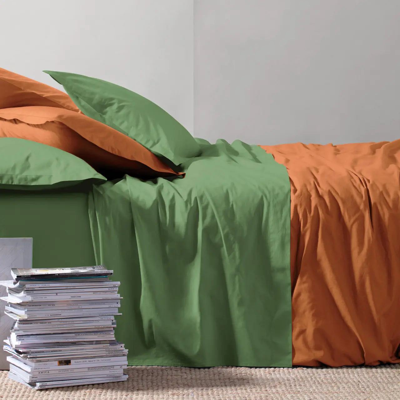 Completo Letto Riviera Paint in Madapolam di Cotone