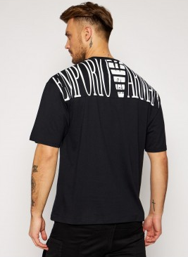 T-Shirt maniche corte Emporio Armani con logo fronte/retro